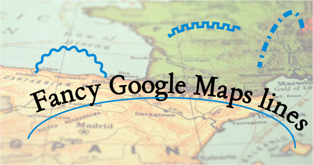 How to draw fancy lines on Google Maps (using the JS API)